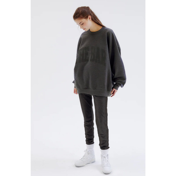 NWT The BAR Varsity Inside Out Sweatshirt Grey White Reversible Size XL - Picture 5 of 7